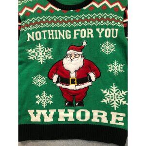 Sweater XL Ugly Christmas Nothing For You Dirty Offensive Santa Party Rare Gen X